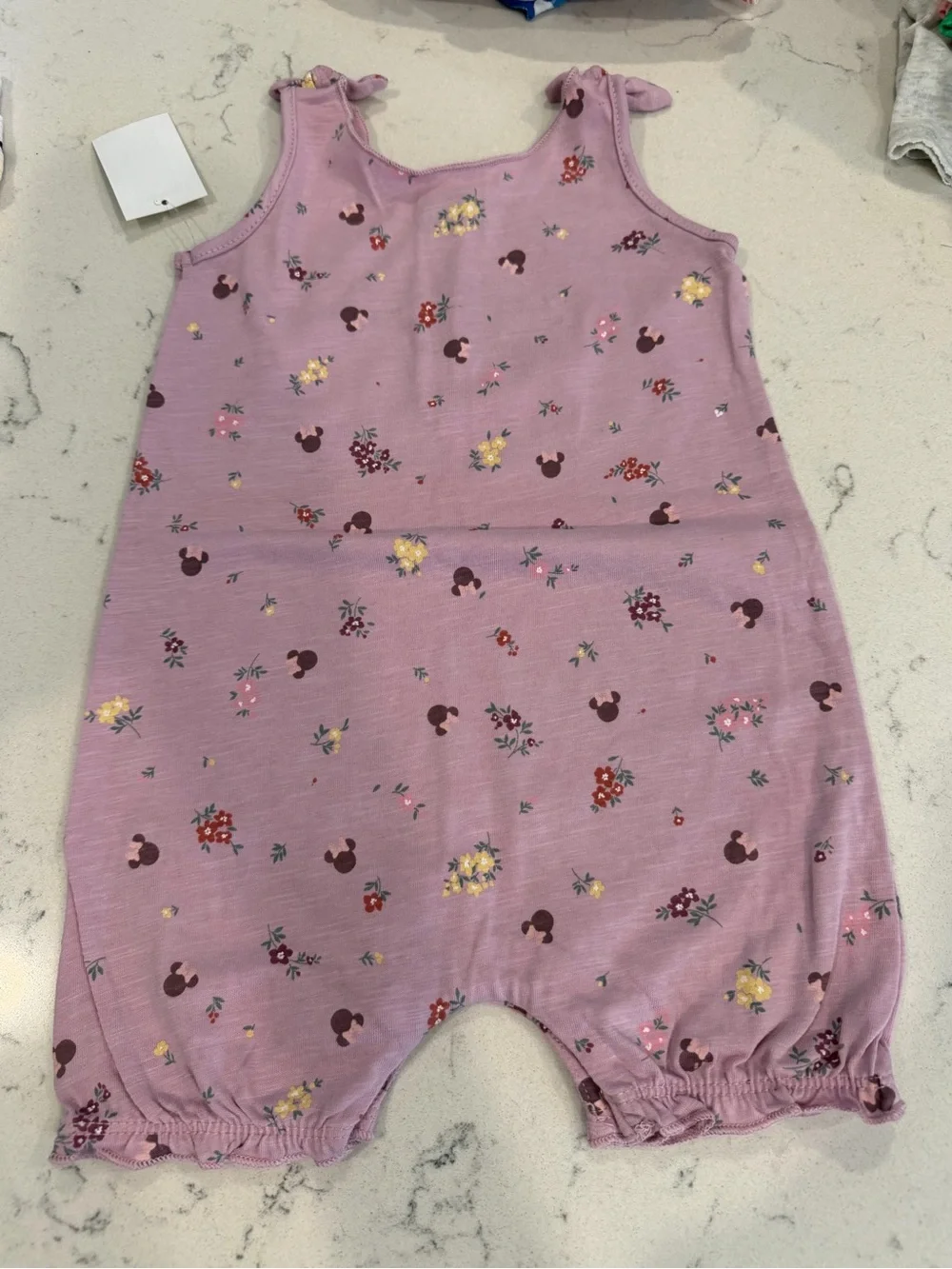 Minnie Mouse Lilac Floral Romper 12M (Disney Baby)